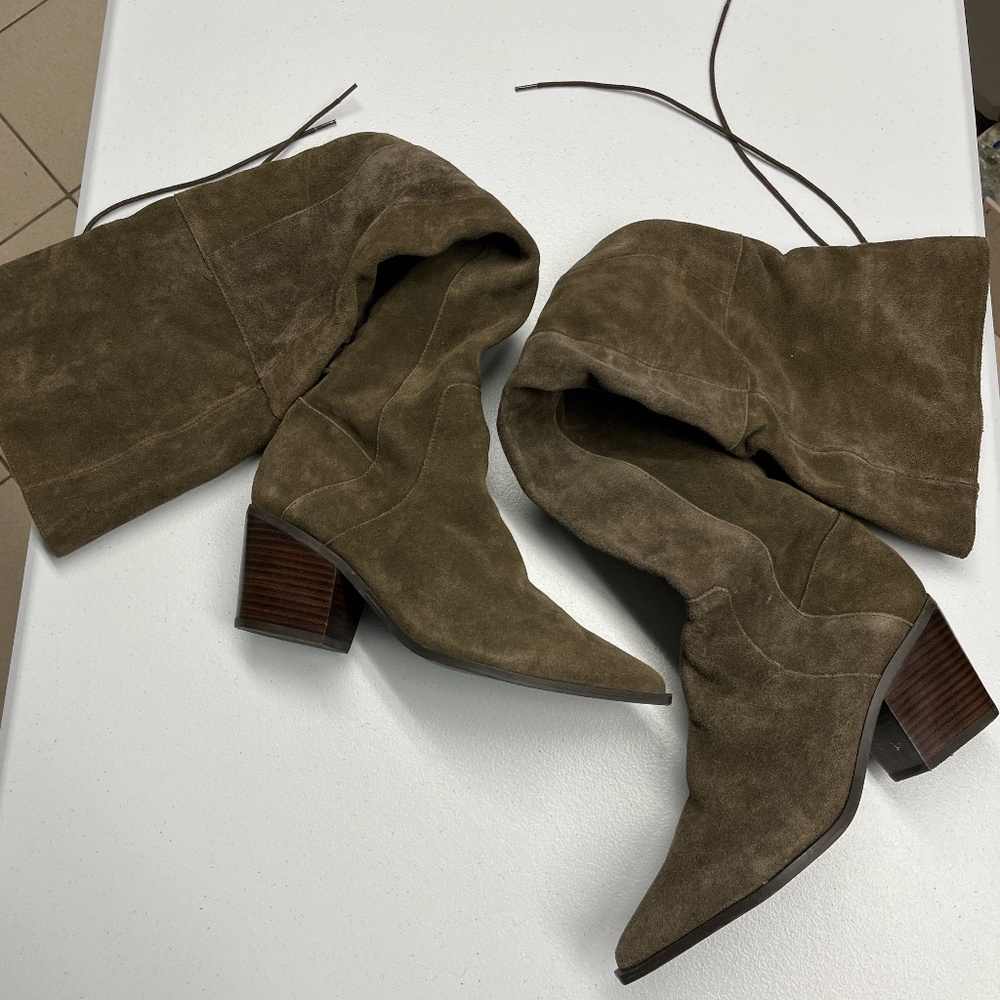 ALDO Khaki/Olive Suede Knee high boots